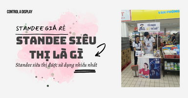 Standee giá rẻ trong trung tâm thương mại hoặc siêu thị