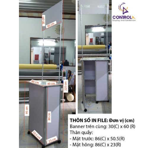 Booth nhôm có bánh xe