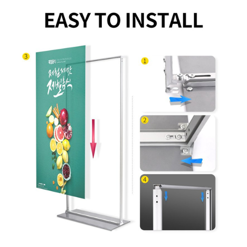 Standee chân sắt khung nhôm Standee chân sắt khung nhôm