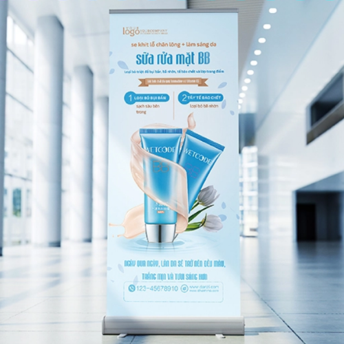 Standee cuốn nhôm thường