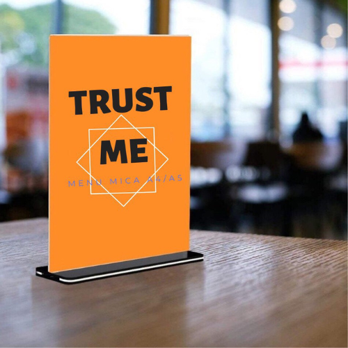 Standee menu mica