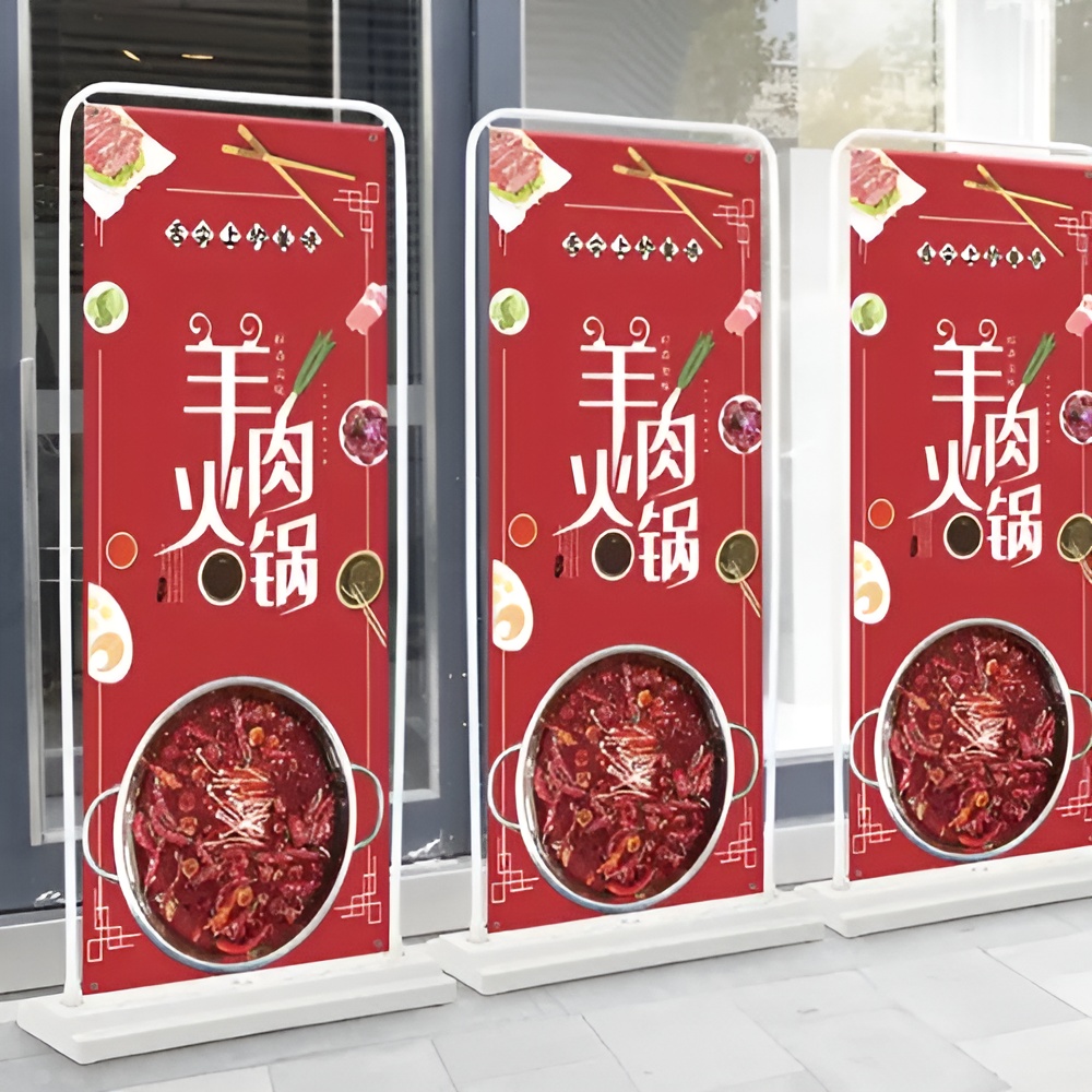 Standee khung cửa đế nước