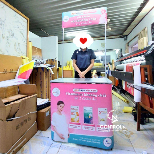 Booth sampling nhôm mạng nhện