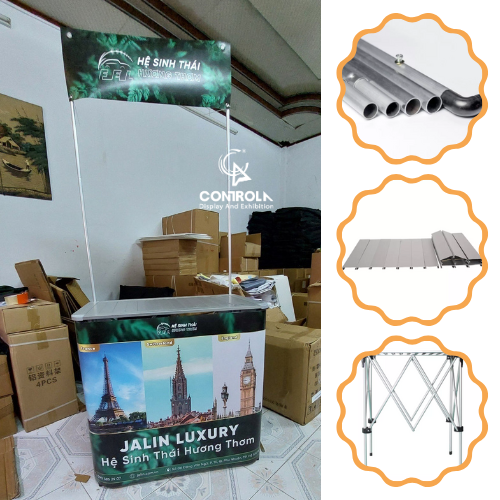 Booth nhôm mạng nhện