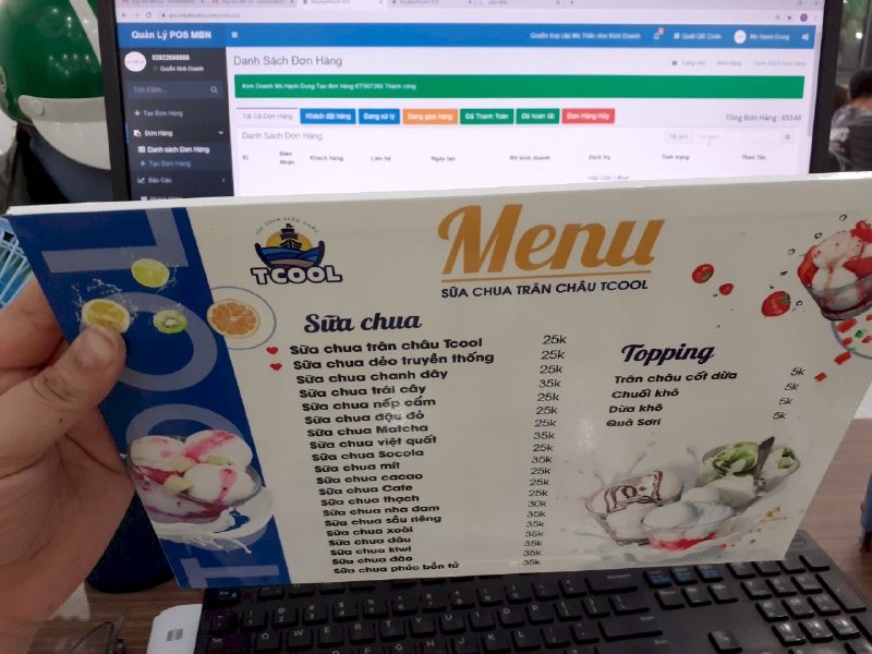 Menu formex cầm tay