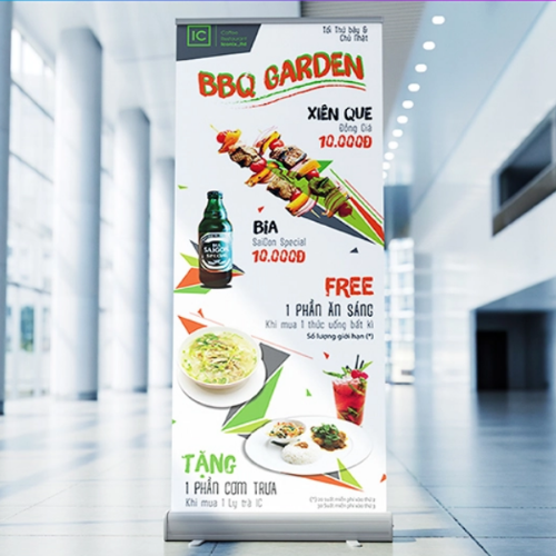 Standee cuốn nhôm tốt