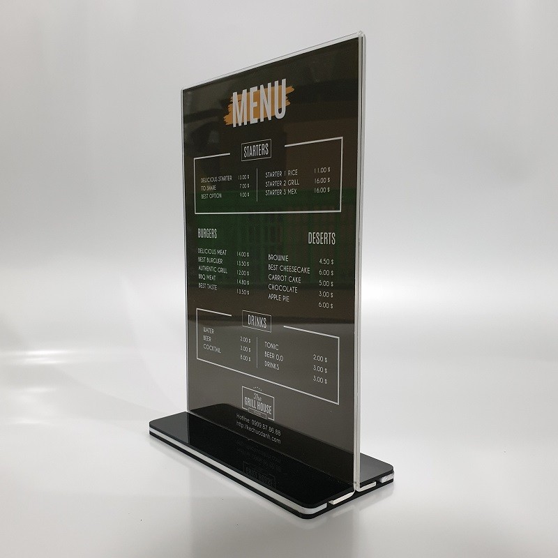 Menu mica để bàn