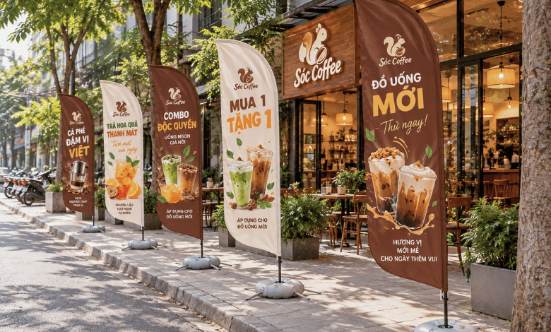 Cờ quảng cáo khai trương