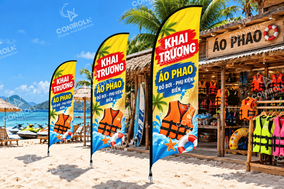 Cờ quảng cáo cắm đất