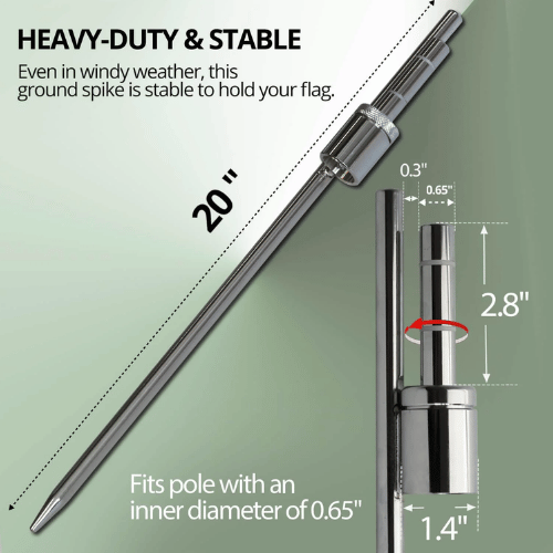 CHÂN CỜ PHƯỚN INOX CẮM ĐẤT CHO KHU VỰC ĐẤT MỀM